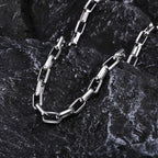 Bold Rectangle Chain Necklace — Stainless