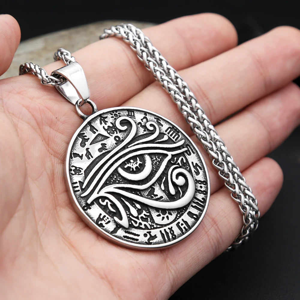 Horus Eye Steel Pendant 316L Ancient Egyptian