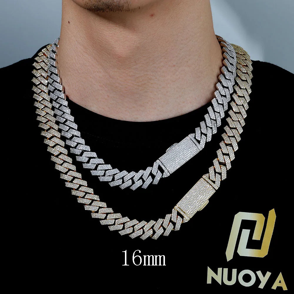 Iced Out Cuban Chain Necklace Stainless Steel 8-25MM