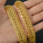 18MM Big Wide Chain For Men Women Bracelet Double Weaving Rolo Cable Curb Link Catenary Chain Fashion Thick Bangle