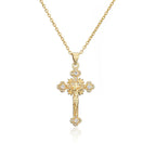 Cross Pendant Necklace — Gold-Tone