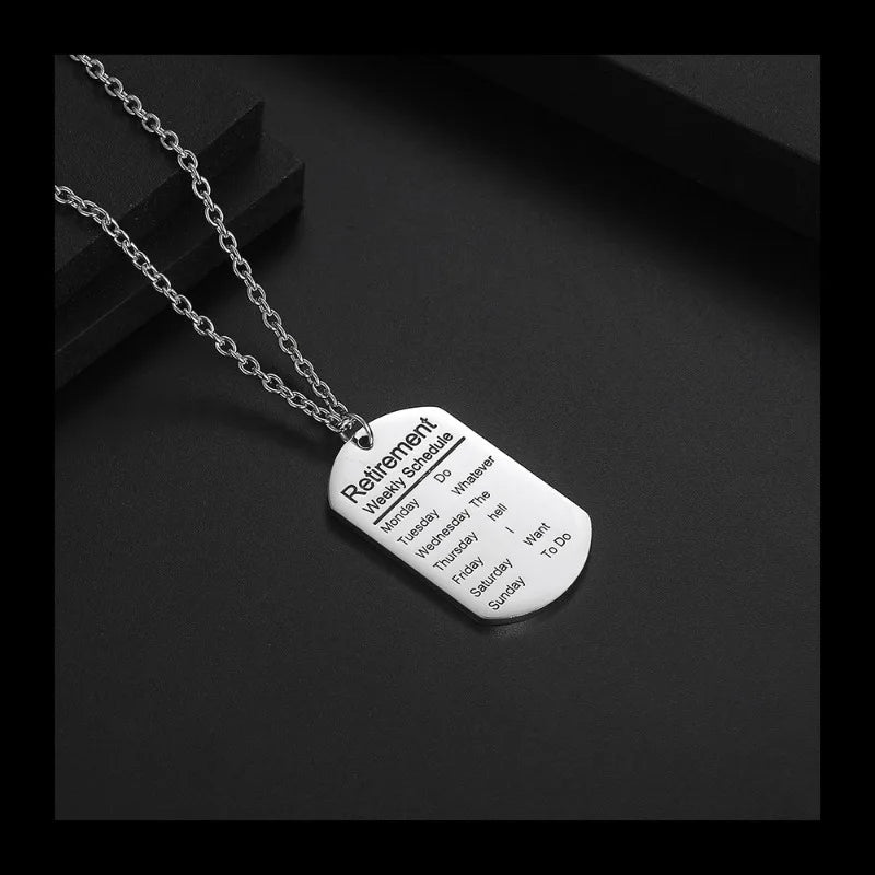 Military Brand Letter Pendant — Stainless