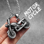 Rider Motorcycle Series Men Necklace Stainless Steel Pendant Chain New in Punk Rock For Women Fashion Jewelry Gifts