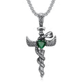 Sword Cross Stainless Steel Pendant Necklace
