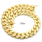 Gold Cuban Chain Necklace 30/40MM Smooth Statement