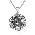 Steampunk Skull Gear Pendant — Stainless