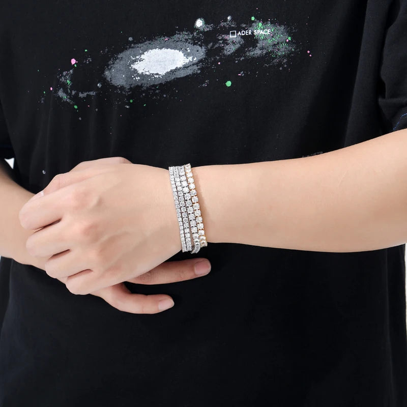 Iced Out Tennis Bracelet Stainless Steel 3/4/5MM