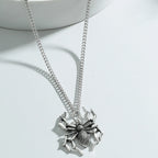 Cute Spider Animal Pendant Necklace for Girls Silver Color Chain Necklace Y2K Style Women Neck Accessories Trendy