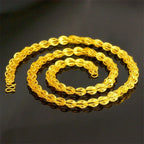Women's 24K Gold AU999 Sweater Chain Phoenix Tail Necklace - Exquisite phoenix, heavy texture, value-preserving, for