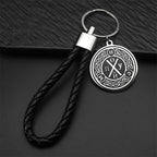 Viking Silver Pendant Celtic Knot Leather Key