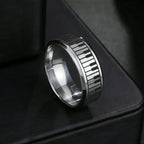 Music Enthusiasts, Musicians' Gifts, Exquisite Jewelry Fashionable Men's Stainless Steel Piano Rings, Fashionable Wedding Rings