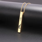 Lemegeton Egyptian Cat Goddess Bastet Necklace Stainless Steel Ancient Egypt Ankh Cross Symbol Necklaces Square Amulet