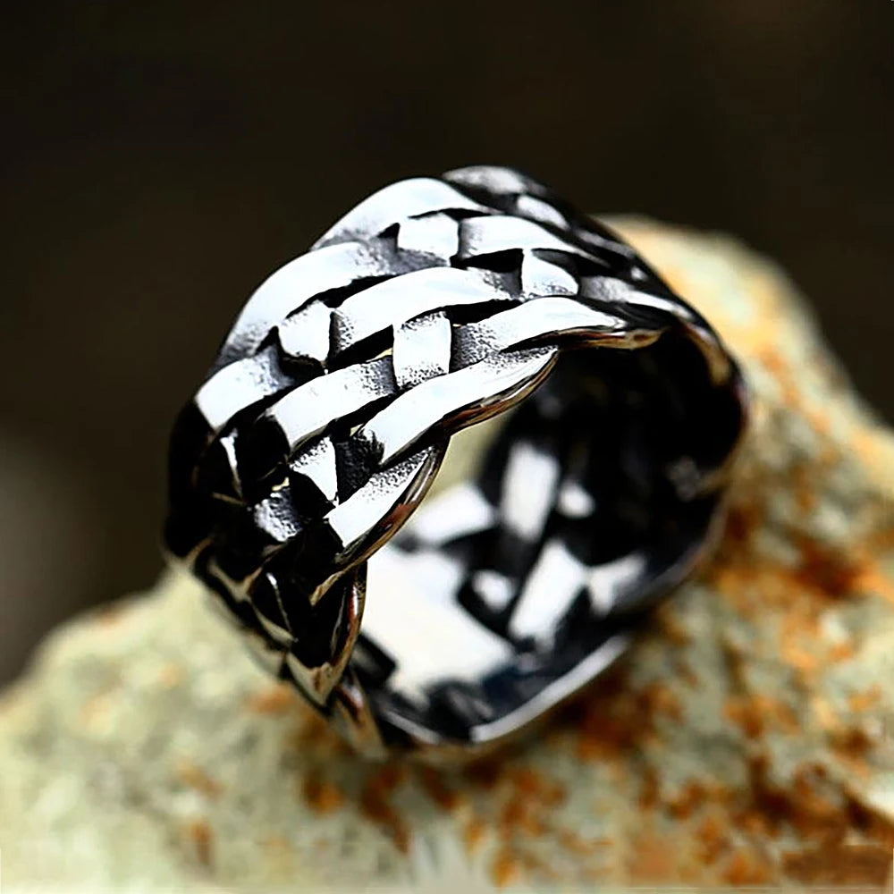 Viking Celtic Knot Band Ring — Stainless Steel