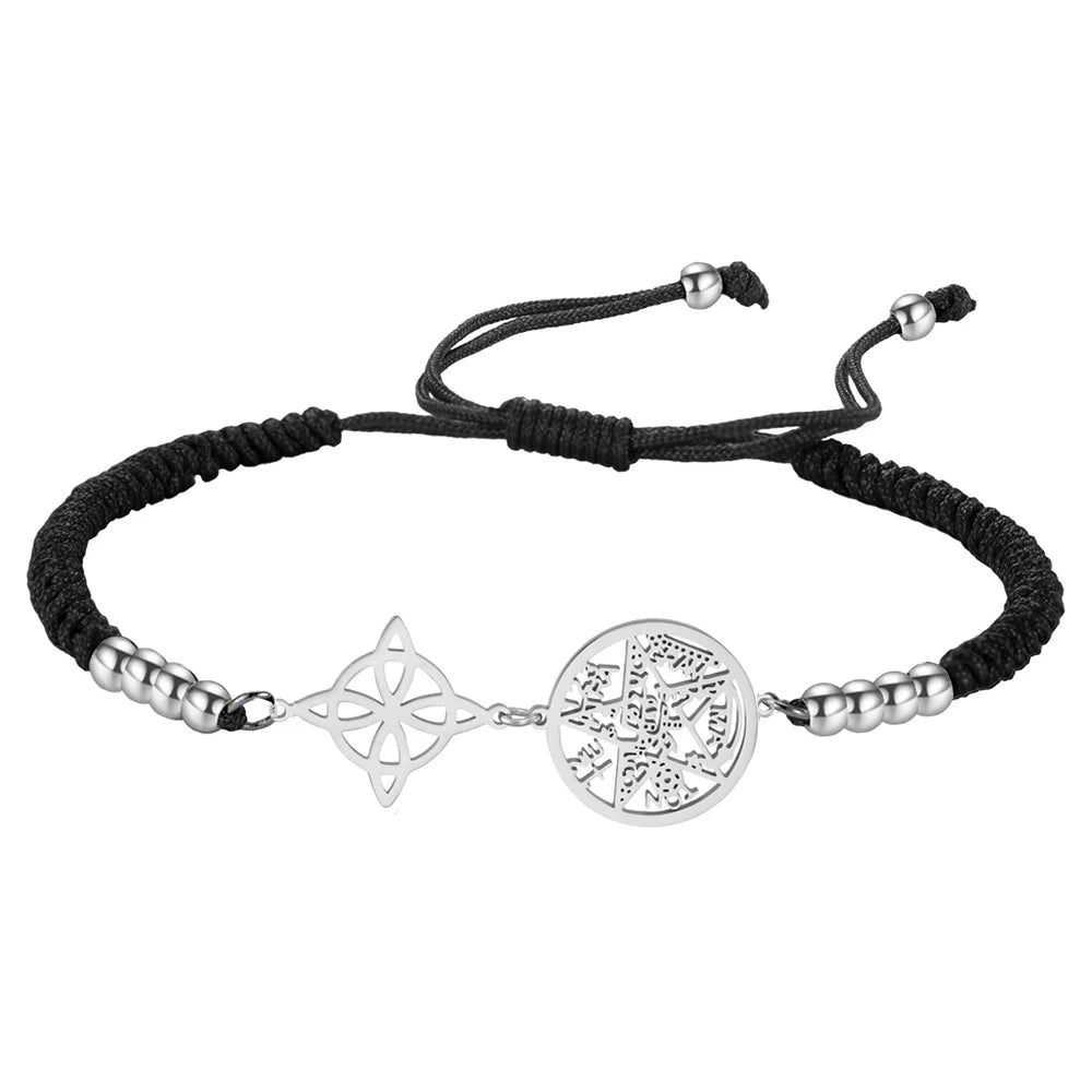 Witch Knot Pentagram Tetragrammaton Bracelet — Stainless Steel