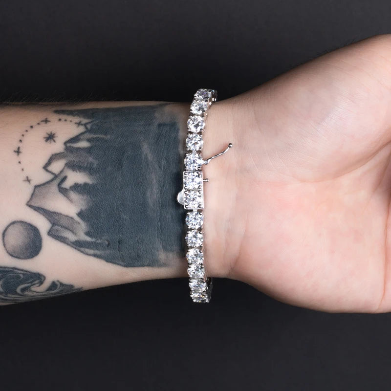 Iced Out Tennis Bracelet 3mm — 925 Silver