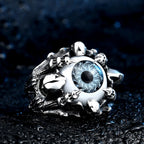 Retro Devil Teeth Eyes Shape Rings for Men Women Punk Devil Eye Ring Hip Hop Rock