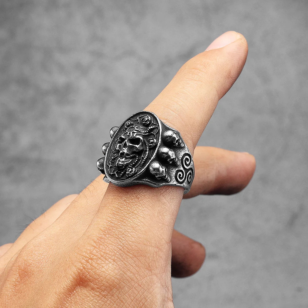 Viking Skull Ring — Stainless Steel