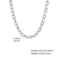 Chunky Embossed Chain Necklace — Stainless