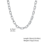 Chunky Embossed Chain Necklace — Stainless