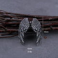 Stainless Steel Classic Angel Wings Necklace Men's Fashion Animal Boutique Handmade Hip Hop Pendant Jewelry Gift