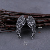 Rope Angel Wings Pendant Necklace — Stainless Steel