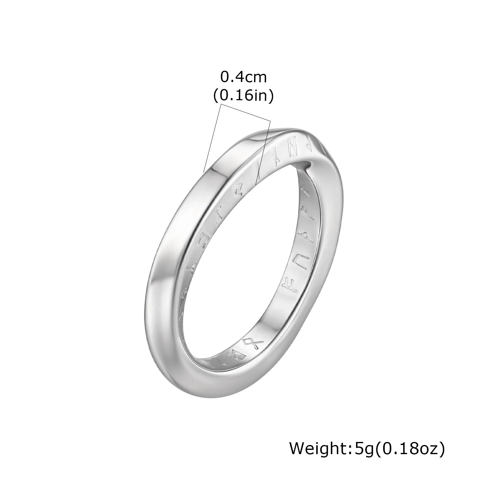 Vintage Rune Stainless Steel Ring