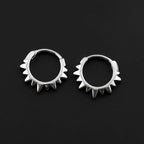 Gothic Punk Barbed Wire Spike Hoop Earrings Stainless Steel Huggie Hoops Street Ear Jewelry Emo Alt Teens Men Piercing