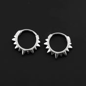 Gothic Punk Barbed Wire Spike Hoop Earrings Stainless Steel Huggie Hoops Street Ear Jewelry Emo Alt Teens Men Piercing