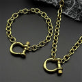 Anchor Steel Pendant Geometric Horseshoe Buckle