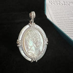 Virgin Mary Silver Pendant Necklace