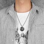 Eagle Badge Pendant Necklace Stainless Steel