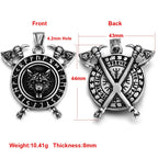 Stainless Steel Viking Norse Pendant for Necklace DIY Accessories Jewelry Making Findings Men Charm Supplies Punk Axe