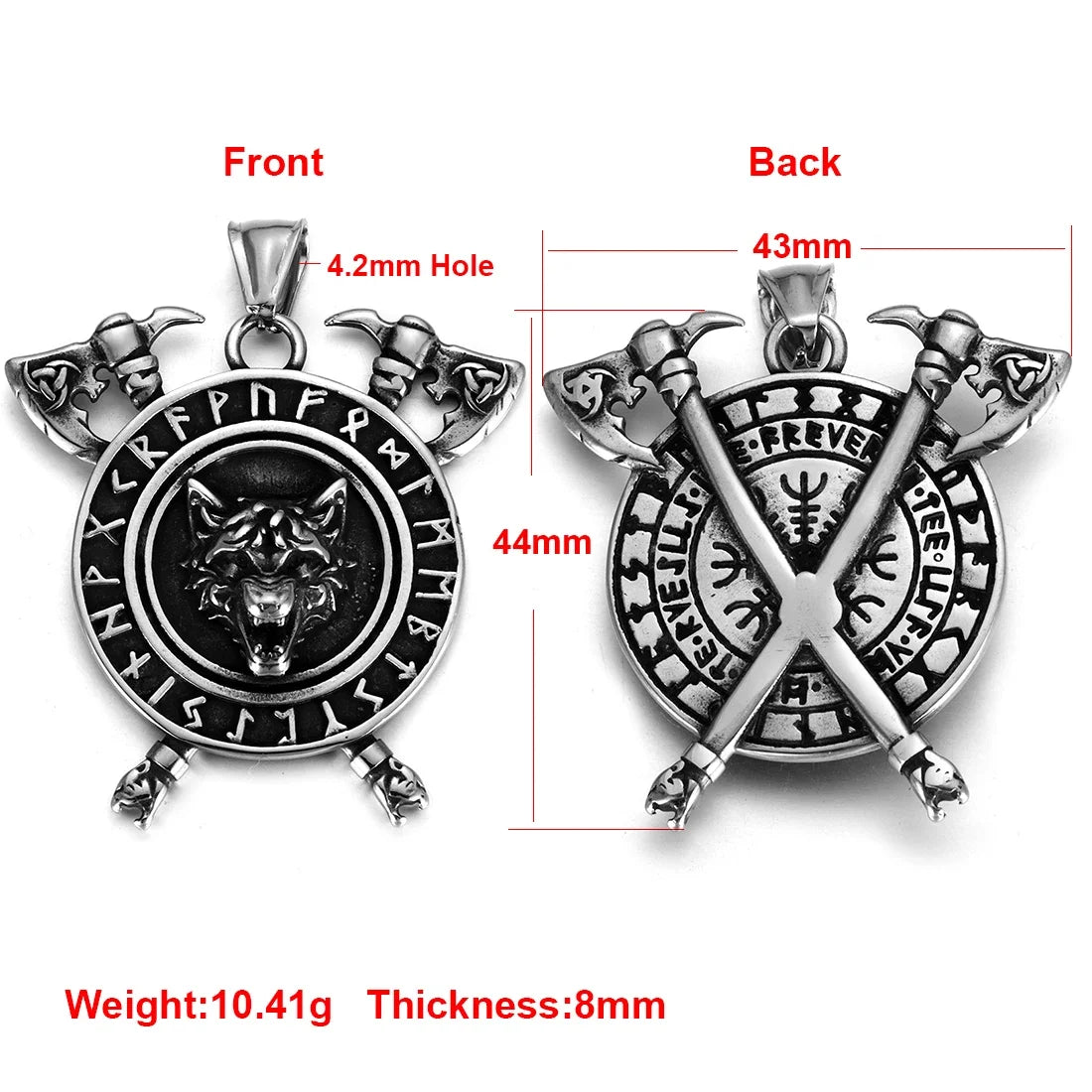 Stainless Steel Viking Norse Pendant for Necklace DIY Accessories Jewelry Making Findings Men Charm Supplies Punk Axe