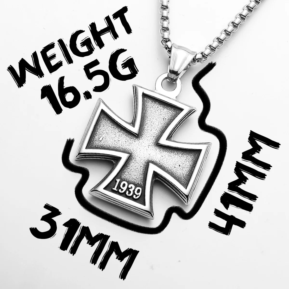 Badge Stainless Steel Pendant Necklace