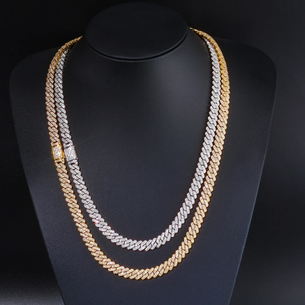 Iced Out Cuban Chain Necklace Stainless Steel 8MM
