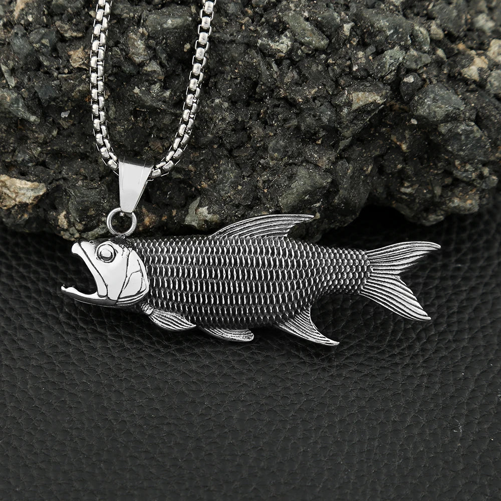 Fish Stainless Steel Pendant Necklace