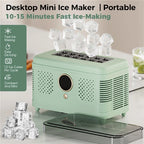 100V-230V Portable 12V Car Cube Ice Machine Mini Ice Maker Automatic Ice Making Box for Home Dormitory Office Camping