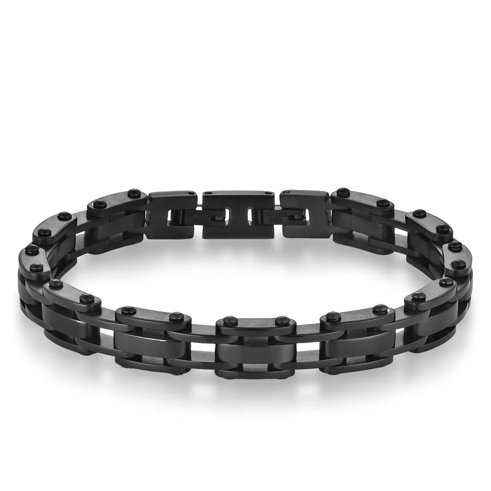 Classic 9MM Width Link Chain Bracelet for Man 316l Stainless Steel Men's Bracelets Jewelry Accessory Birthday Gifts for