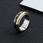 Roman Numeral Rotating Spinner Fidget Ring for Men