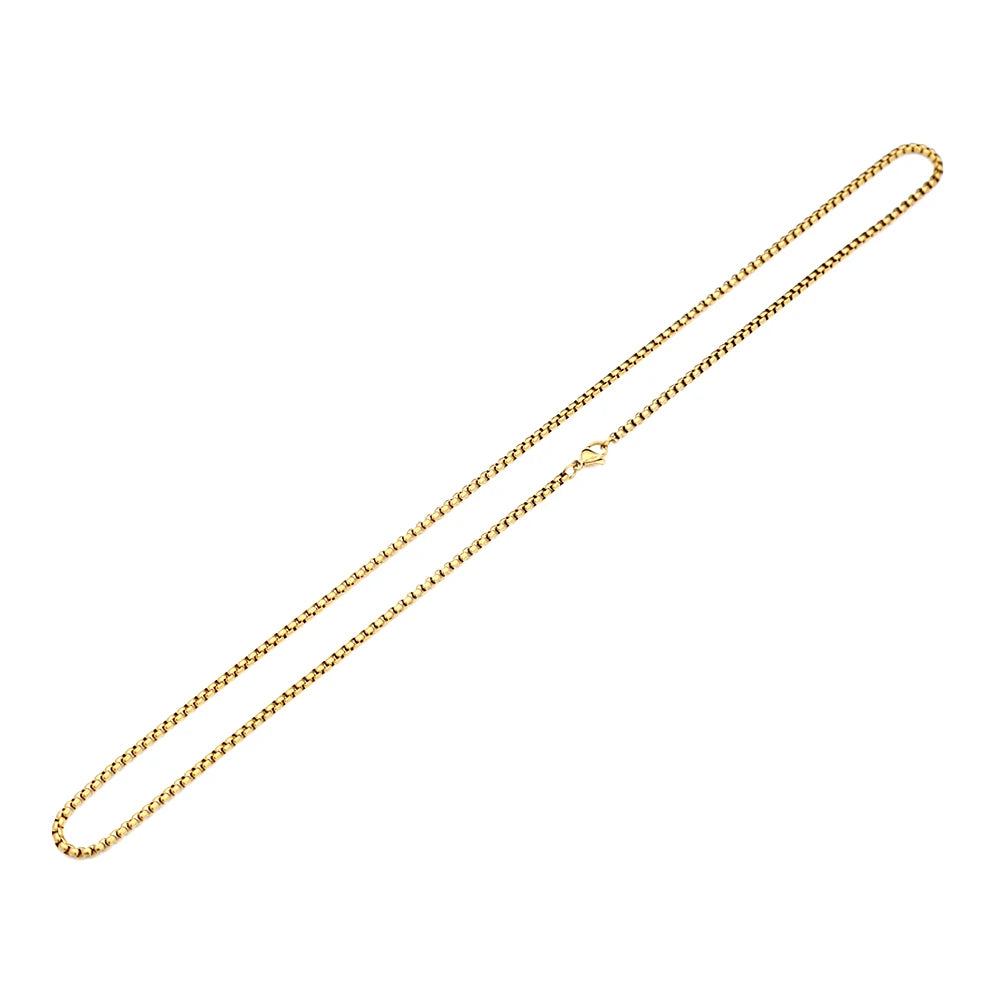 Gold Rope Chain Necklace — Stainless Steel 60cm