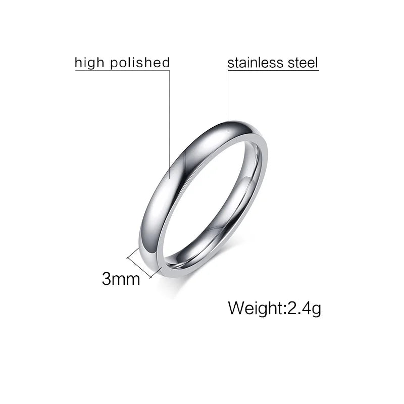 Basic Rings for Men,2/4/6/8/10mm Width Plain Dome High Polished Stainless Steel Wedding Band Promise Ring,Comfort Fit US Size