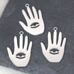 3pcs Eye of Horus Charms DIY Craft Tassels Earrings Necklace Jewelry Making Devil Eye Amulet Stainless Steel Pendant