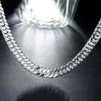 Hot Fine Width 6MM Chain 925 Sterling Silver Necklaces for Women Men Charm Fashion Jewelry Wedding Party Holiday Gift