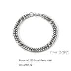 Square Ball Chain Bracelet — Stainless Steel