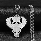 Eye of Horus Ankh Pendant — Stainless