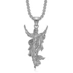 New Punk 316L Stainless Steel Jesus Pendant Necklaces For Men Women Sliver/Gold Color Hip Hop Religious Jewelry Gifts Wholesale