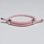 Adjustable Woven Cord Bracelet — Stainless Steel Sliding Clasp