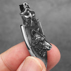 Wolf Eagle Shield Patron Saint Men Necklaces Stainless Steel Pendant Chain Women Punk Fashion Jewelry Accessories Gift Wholesale