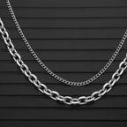 Punk Layered Stainless Steel Chain Necklace for Men Hip Hop OT Buckle Choker Necklace for Women 2022 Fashion Collar Trendy Gifts