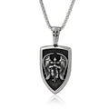316L Steel Archangel Pendant - St Michael Necklace for Men, Catholic Amulet Jewelry, Vintage Baptism Gift Religious Accessories